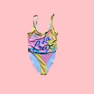 SUPER RARE Grapefruit Pamplemousse La Croix Swimsuit Bodysuit sz M